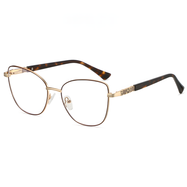 Women's Metal Cat-Eye Rx Glasses Frames