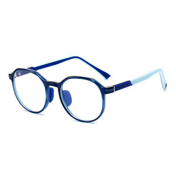 TR90 Student Protective Large Frame Glasses |   PC Lens Round Frame for Kids 6-14 |   IRISHARP