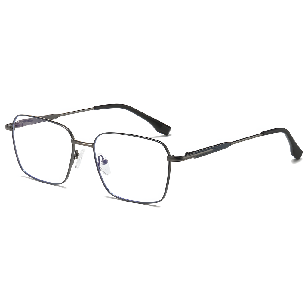 Men's Metal Business Glasses |   Classic Rectangle Frame with Blue Light Filter