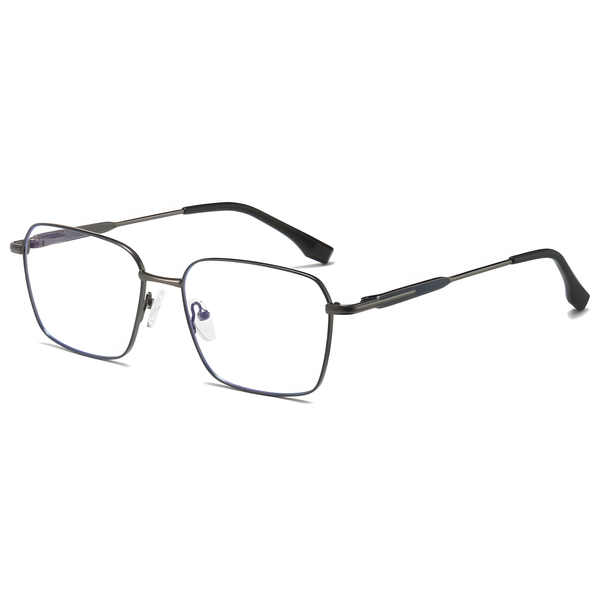 Men's Metal Business Glasses |   Classic Rectangle Frame with Blue Light Filter