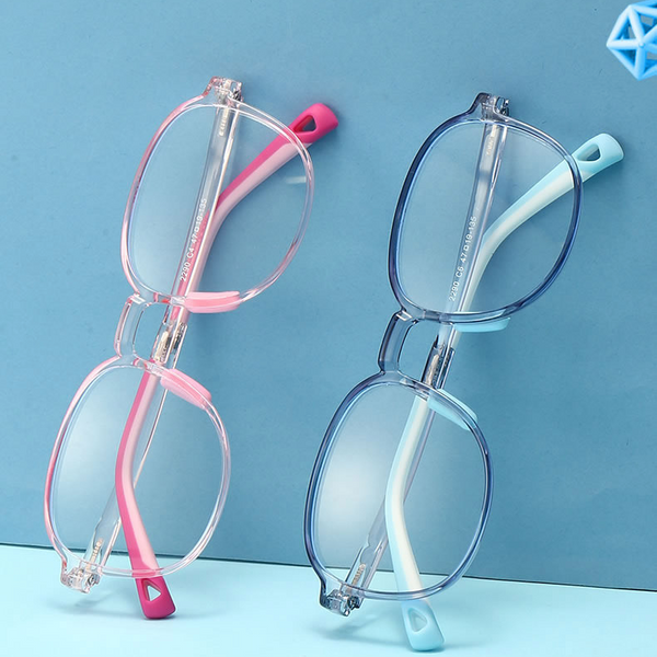 Kids Blue Light Round Glasses – Large Flexible TR90 Frame for Children |   IRISHARP