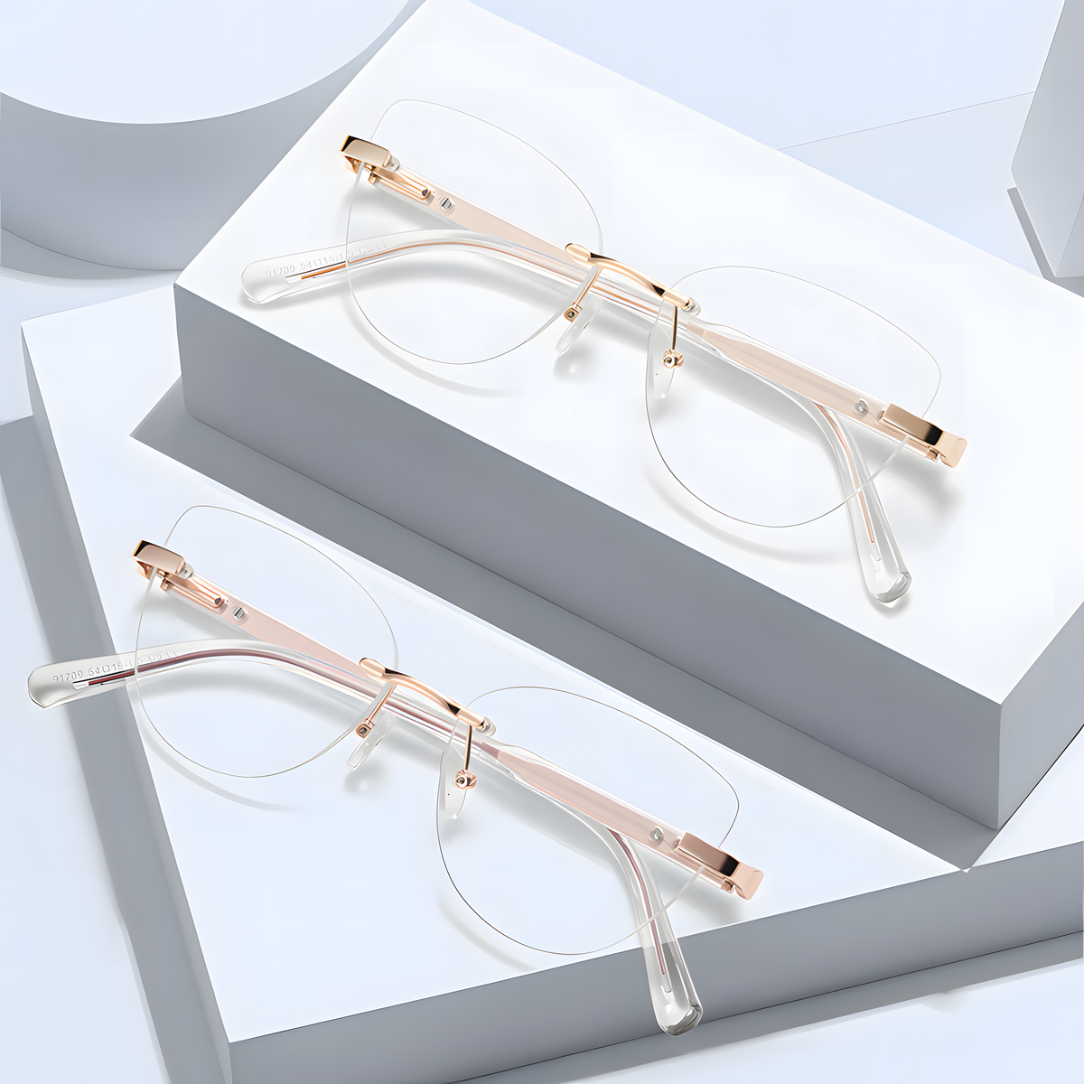 Women's Rimless Prescription Eyeglass Frames