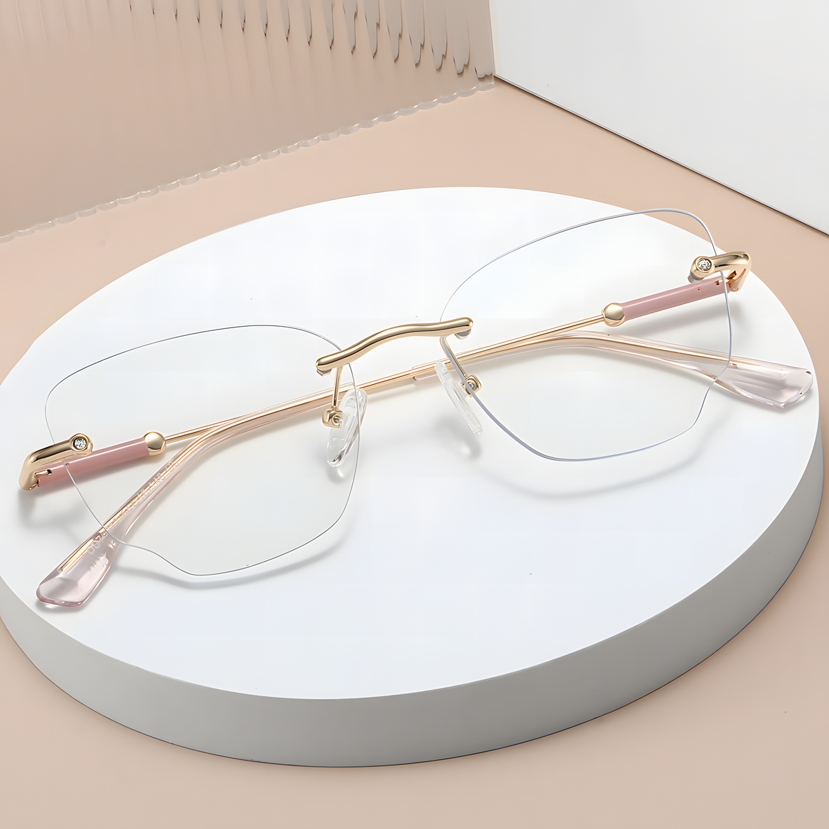 Women's Rimless Retro Glasses Frames