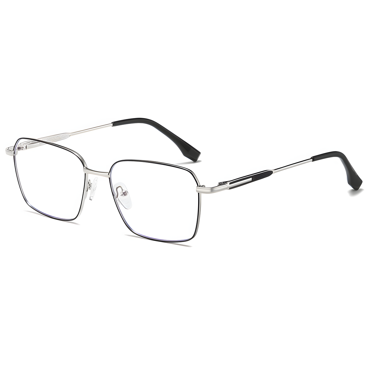 Men's Metal Business Glasses |   Classic Rectangle Frame with Blue Light Filter