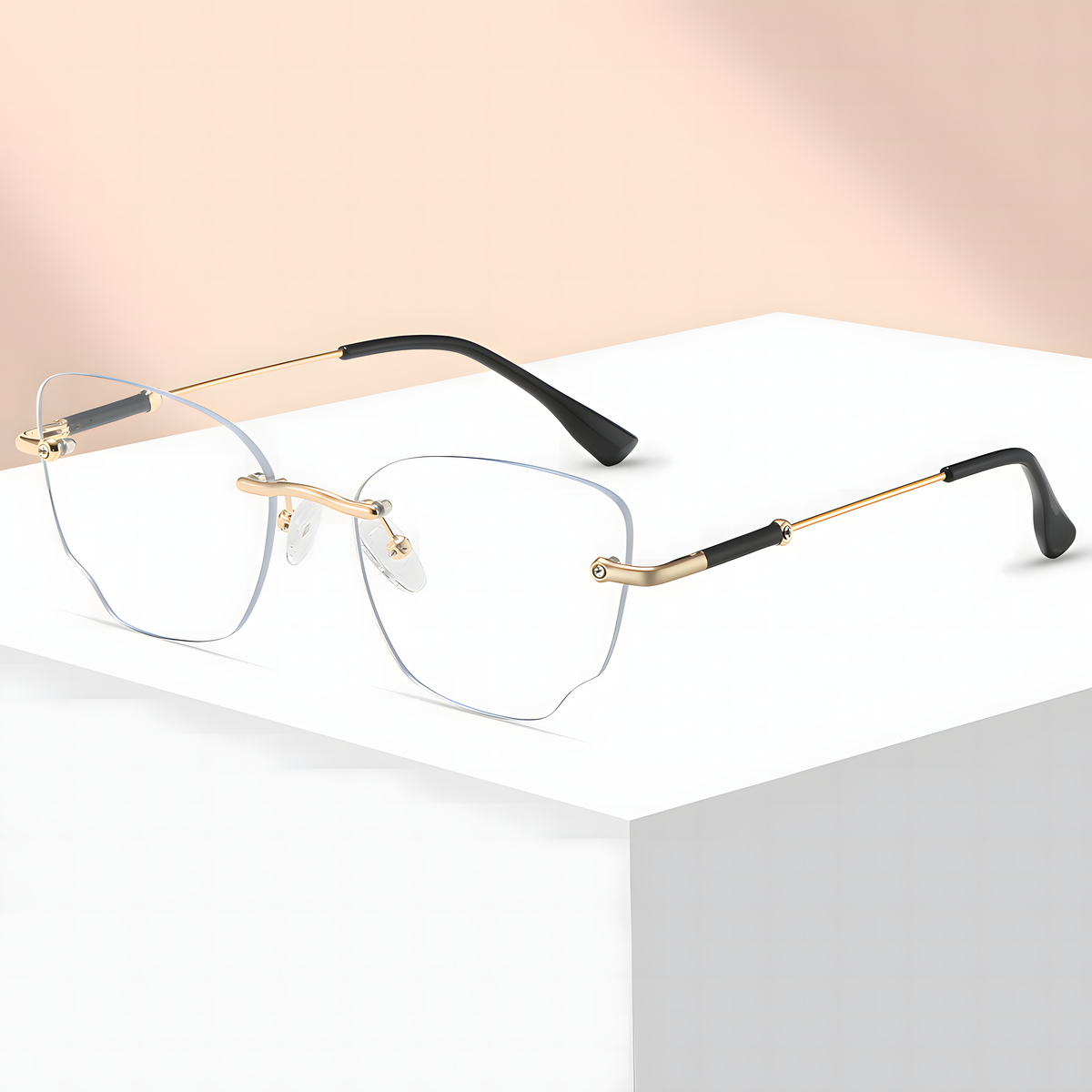 Women's Rimless Retro Glasses Frames