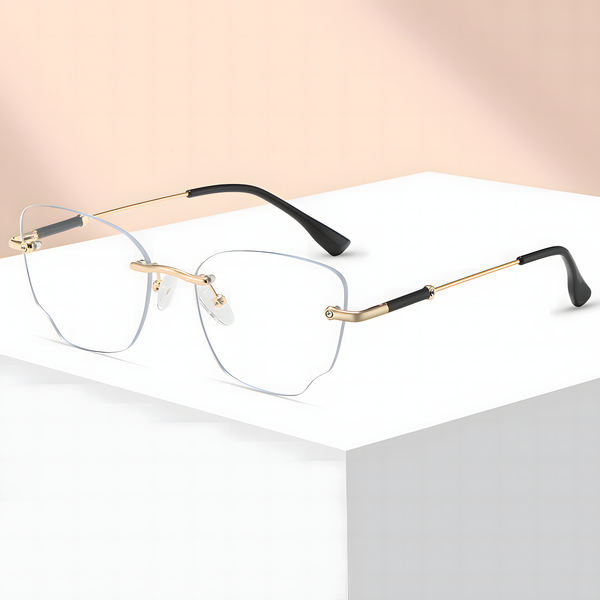 Women's Rimless Retro Glasses Frames