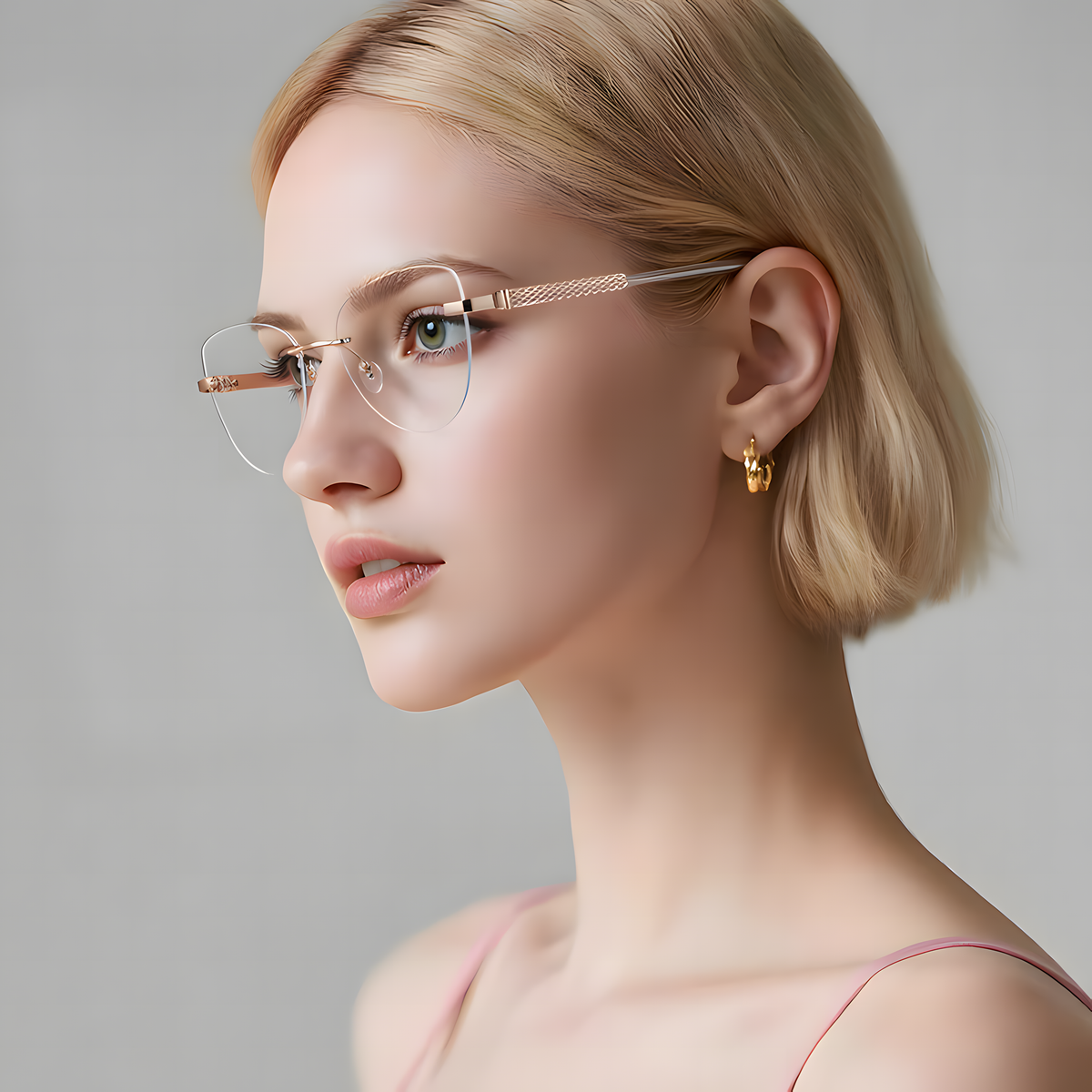 Women's Rimless Prescription Eyeglass Frames