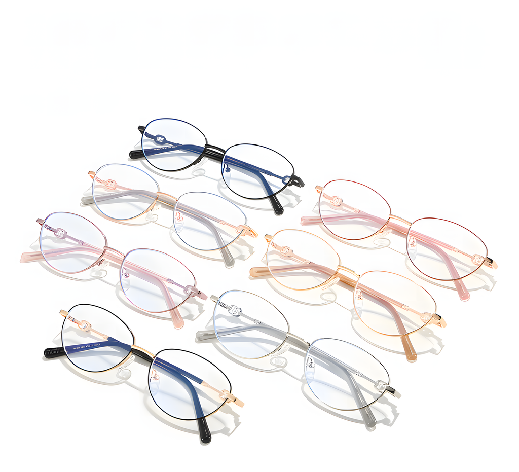 Women's Retro Metal Round Glasses Frames