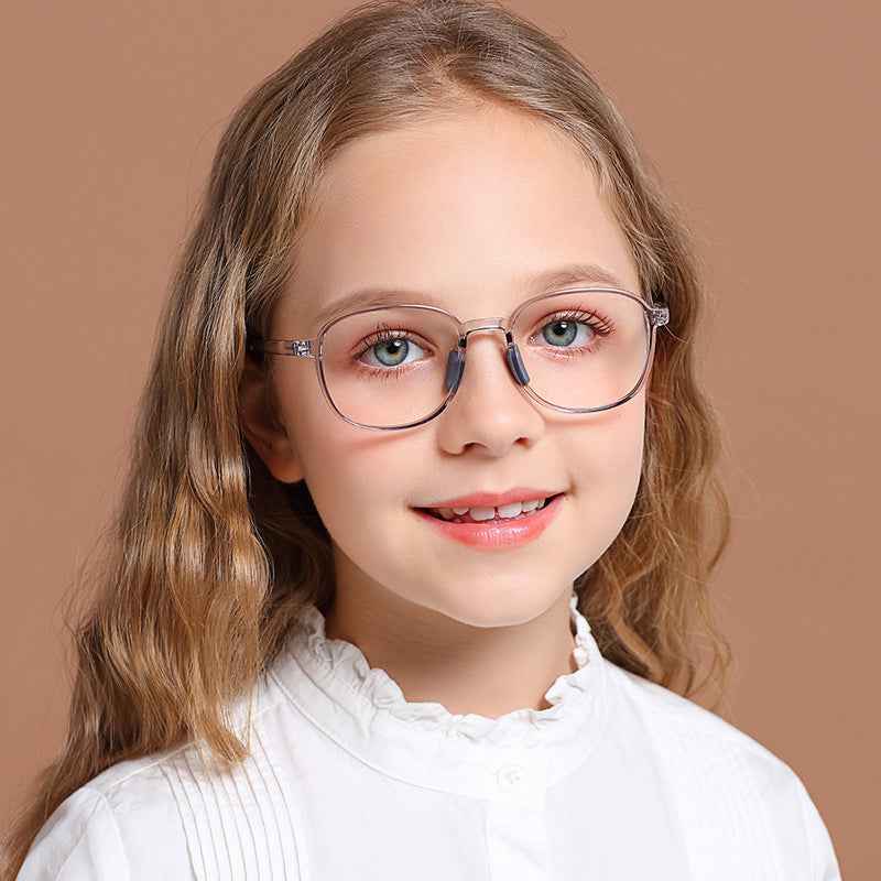 Kids Blue Light Round Glasses – Large Flexible TR90 Frame for Children |   IRISHARP